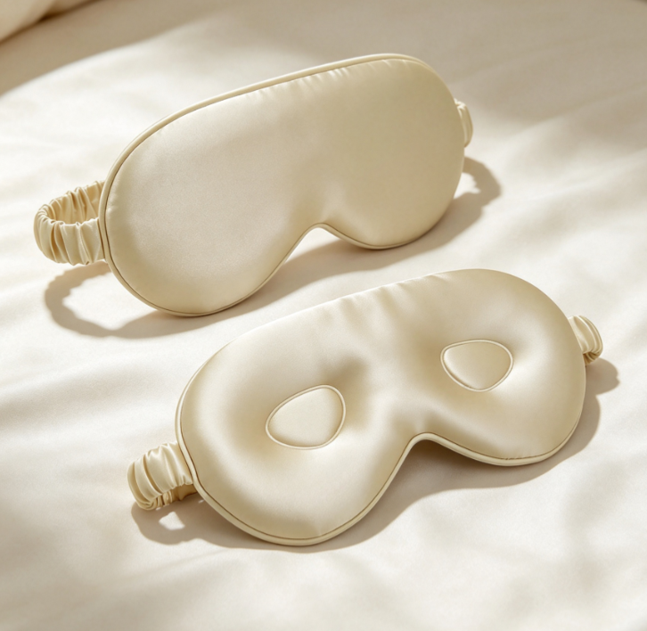12 Mulberry Silk Sleep Eye Mask with Adjustable Strap - Image 1