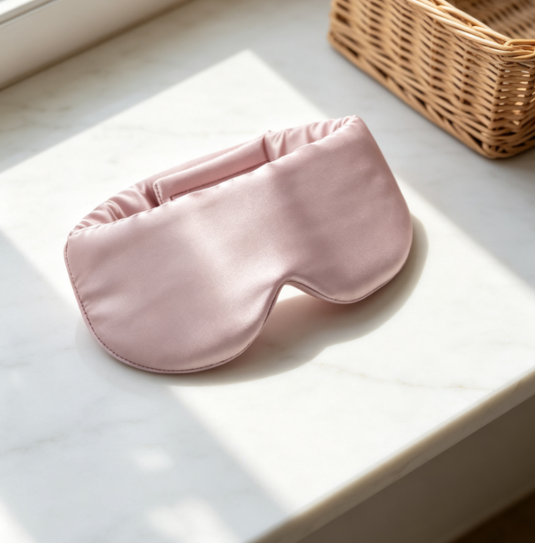 44 Mulberry Silk Sleep Eye Mask with Blackout Design - Image 1