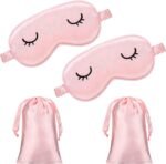 Silk Sleep Eye Masks with Adjustable Strap and Storage - Image 2